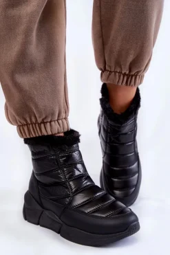 Sale Evento Damskie Śniegowce Na Suwak Czarne Senia