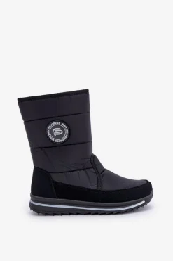 Clearance Boto Damskie Śniegowce Na Zamek Progress PROGJ-21-09 Czarne