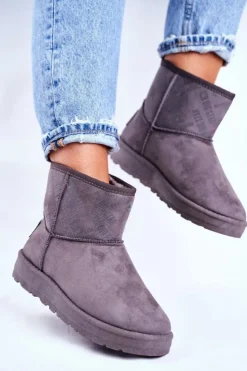 Big Star Shoes Śniegowce Damskie*Damskie Śniegowce Ocieplane Szare Big Star GG274558