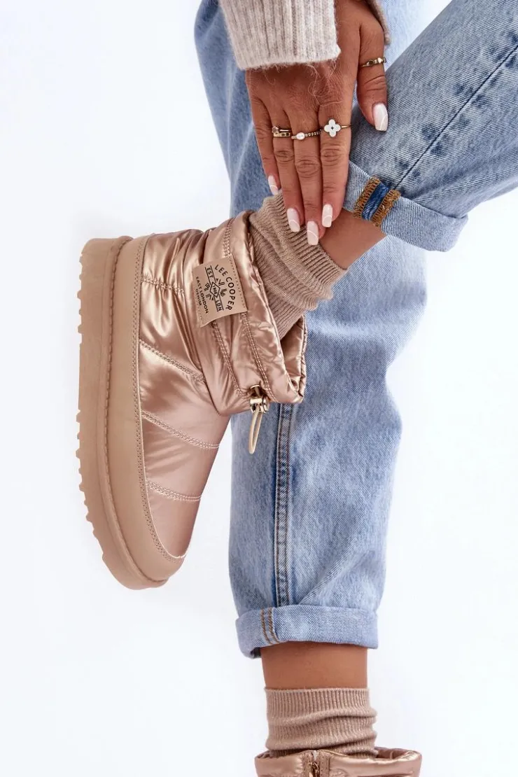 Damskie Lee Cooper Damskie Śniegowce Ocieplane LCJ-23-44-1965L Beżowe