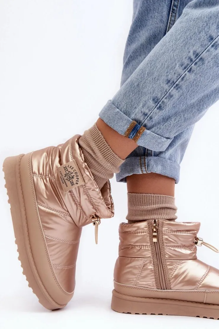 Damskie Lee Cooper Damskie Śniegowce Ocieplane LCJ-23-44-1965L Beżowe