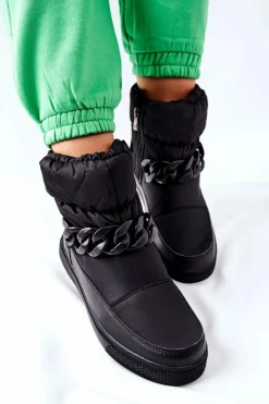 Damskie buty S.Barski Śniegowce Damskie*Damskie Śniegowce Ocieplane Czarne Khariche