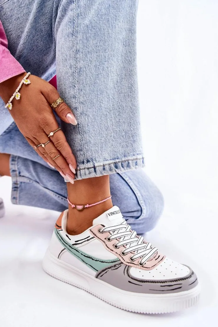 Buty damskie Vinceza Sneakersy Damskie*Damskie Niskie Buty Sportowe Multikolor Solveig