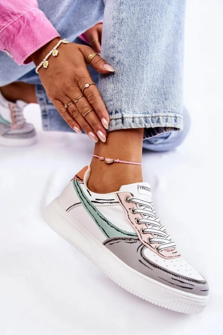 Buty damskie Vinceza Sneakersy Damskie*Damskie Niskie Buty Sportowe Multikolor Solveig