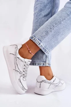 Damskie Buty damskie Vinceza Damskie Niskie Buty Sportowe Białe Solveig