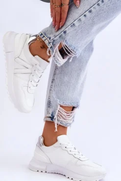 Damskie Boto Damskie Niskie Buty Sportowe Białe Elliot