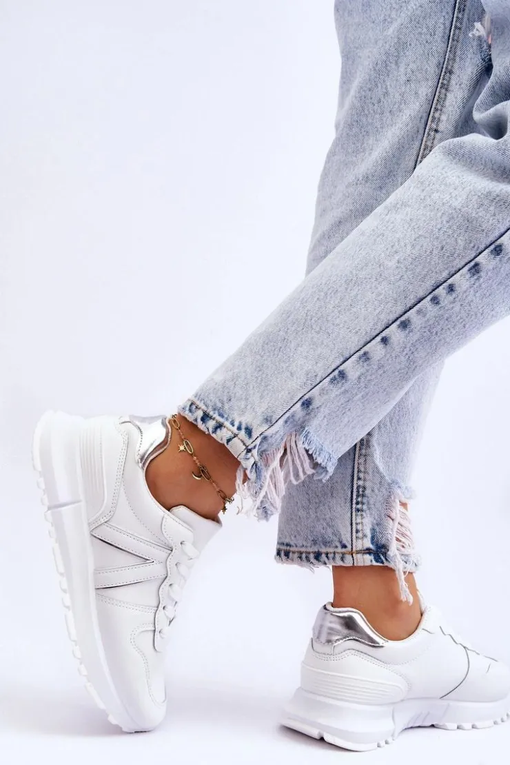 Damskie Boto Damskie Niskie Buty Sportowe Białe Elliot