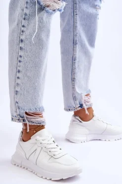 Damskie Boto Damskie Niskie Buty Sportowe Białe Elliot