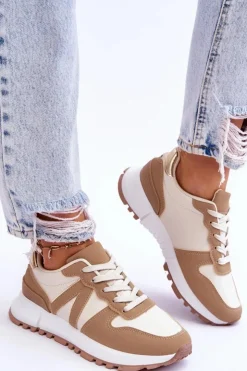 New Boto Damskie Niskie Buty Sportowe Beżowe Elliot