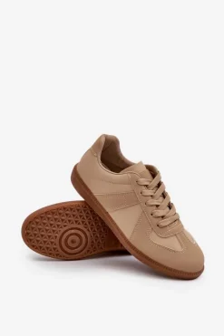 Boto Sneakersy Damskie*Damskie Niskie Sneakersy Beżowe Braidn