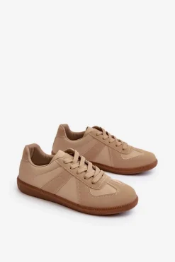 Boto Sneakersy Damskie*Damskie Niskie Sneakersy Beżowe Braidn