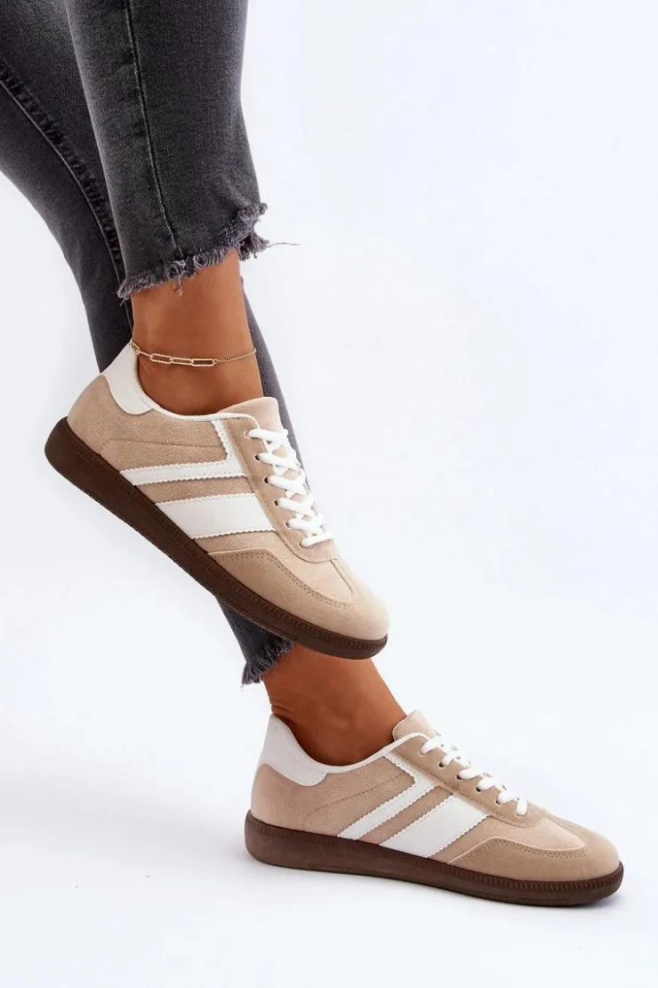 Boto Buty Sportowe Na Platformie|Sneakersy Damskie*Damskie Niskie Sneakersy Buty Sportowe Beżowe Eudiopis