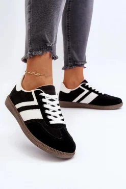 Clearance Boto Damskie Niskie Sneakersy Buty Sportowe Czarne Eudiopis