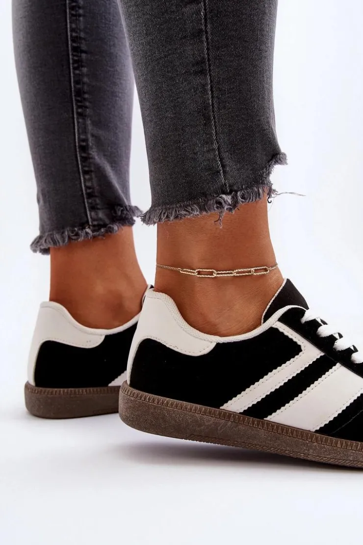 Clearance Boto Damskie Niskie Sneakersy Buty Sportowe Czarne Eudiopis