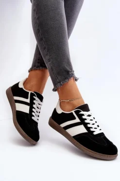 Clearance Boto Damskie Niskie Sneakersy Buty Sportowe Czarne Eudiopis