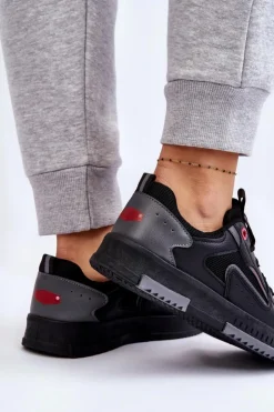 Cross Jeans Damskie Niskie Sneakersy LL2R4012C Czarne Czarny