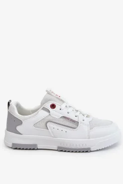 Sale Cross Jeans Damskie Niskie Sneakersy LL2R4011C Białe Biały