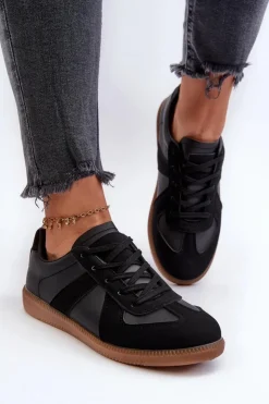 Damskie Boto Damskie Niskie Sneakersy Czarne Braidn