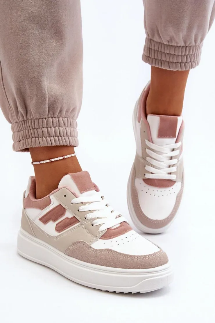 Boto Buty Sportowe Na Platformie|Sneakersy Damskie*Damskie Niskie Sneakersy Beżowe Regines Beżowy