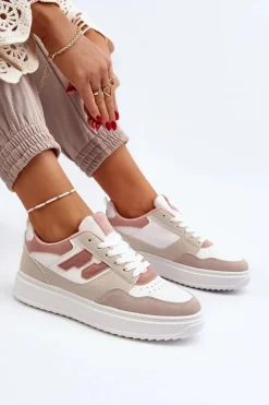 Boto Buty Sportowe Na Platformie|Sneakersy Damskie*Damskie Niskie Sneakersy Beżowe Regines Beżowy