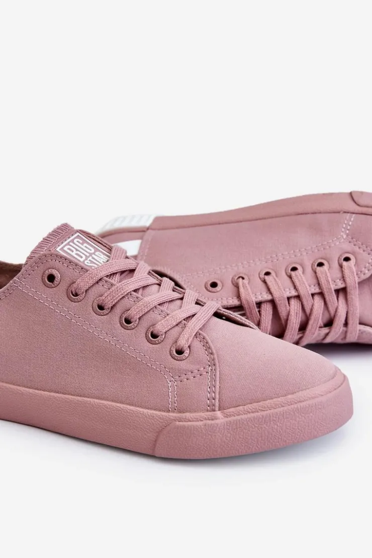 Big Star Shoes Trampki Damskie Big Star|Trampki Damskie Niskie*Damskie Niskie Trampki Big Star LL274040 Różowe