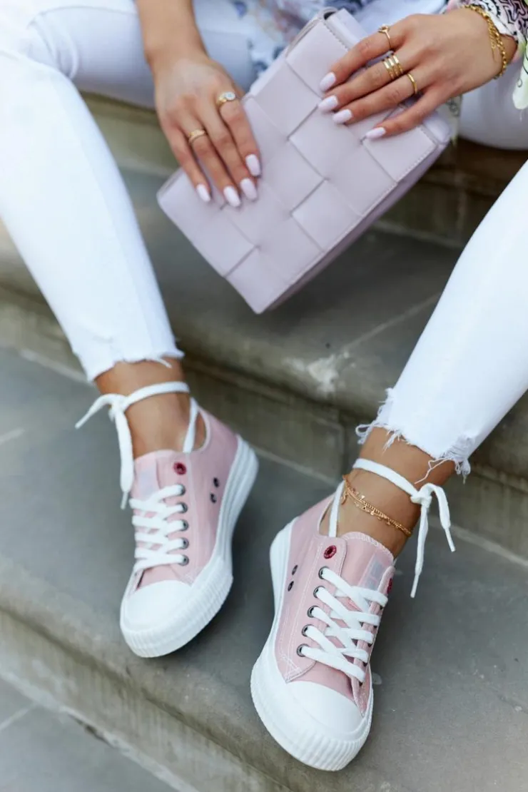 Hot Big Star Shoes Damskie Niskie Trampki BIG STAR JJ274385 Różowe