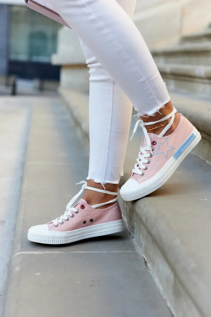 Hot Big Star Shoes Damskie Niskie Trampki BIG STAR JJ274385 Różowe