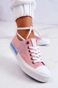 Hot Big Star Shoes Damskie Niskie Trampki BIG STAR JJ274385 Różowe