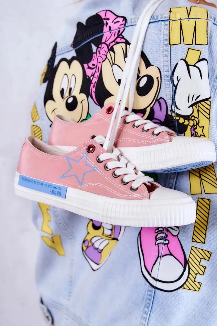 Hot Big Star Shoes Damskie Niskie Trampki BIG STAR JJ274385 Różowe