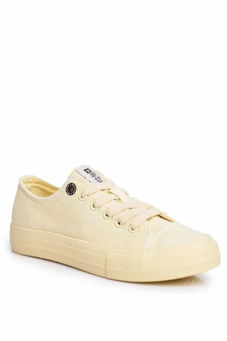 Sale Big Star Shoes Damskie Niskie Trampki Big Star DD274441 Żółte