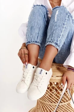 Big Star Shoes Trampki Damskie Big Star|Trampki Damskie Niskie*Damskie Niskie Trampki Big Star DD274451 Białe