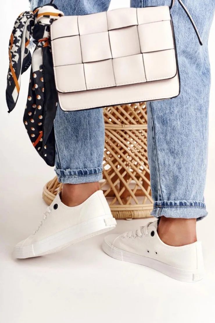 Big Star Shoes Trampki Damskie Big Star|Trampki Damskie Niskie*Damskie Niskie Trampki Big Star DD274451 Białe