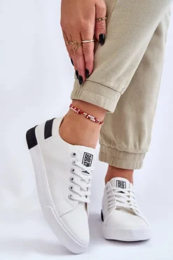 Damskie Big Star Shoes Damskie Niskie Trampki Big Star LL274039 Białe