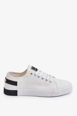 Damskie Big Star Shoes Damskie Niskie Trampki Big Star LL274039 Białe