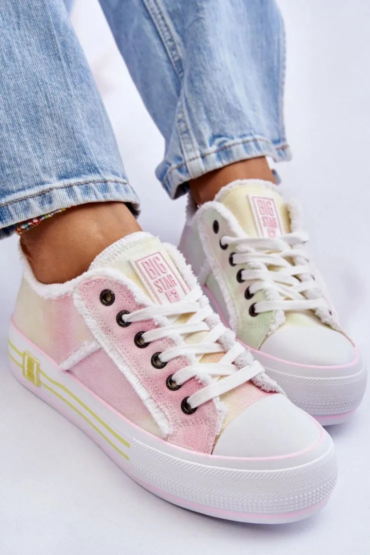 Online Big Star Shoes Damskie Niskie Trampki Big Star LL274174 Multikolor