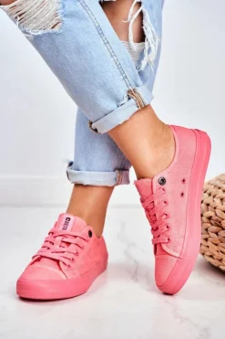 Damskie Big Star Shoes Damskie Niskie Trampki Big Star DD274444 Różowe