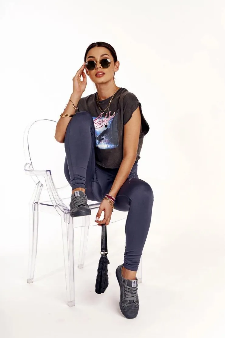 Big Star Shoes Trampki Damskie Big Star|Trampki Damskie Niskie*Damskie Niskie Trampki Big Star DD274440 Ciemnoszare