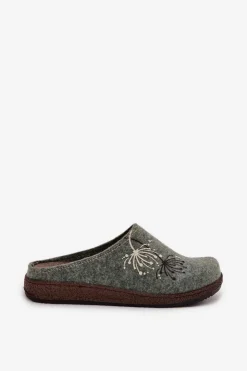 Online INBLU Damskie Obuwie Domowe Kapcie NL000011 Zielone Zielony