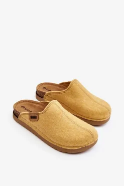 INBLU Kapcie Klasyczne|Klapki Damskie Klasyczne*Damskie Obuwie Domowe Kapcie DJ000010 Żółte