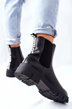 Sale Damskie buty S.Barski Damskie Ocieplane Botki Sztyblety Czarne Roulette