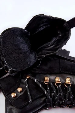 Evento Damskie Trapery|Botki Sznurowane*Damskie Ocieplane Botki Sznurowane Czarne Jesse