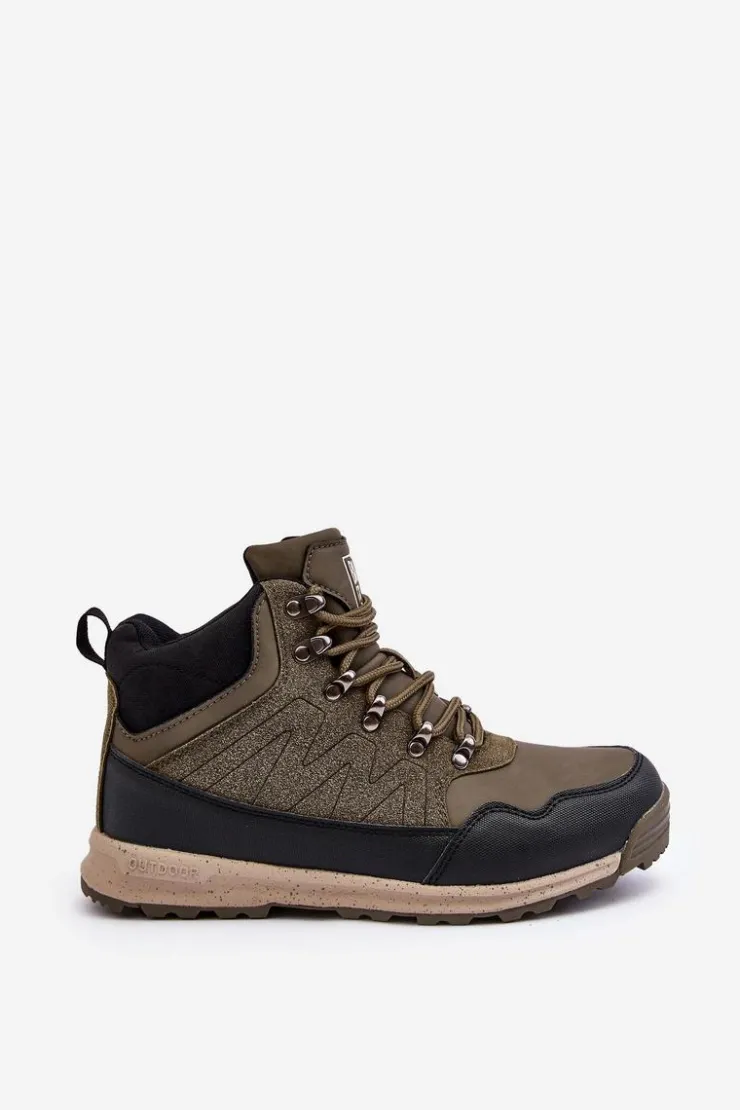 Outlet Big Star Shoes Damskie Ocieplane Buty Trekkingowe Khaki Big Star MM274480 Zielony