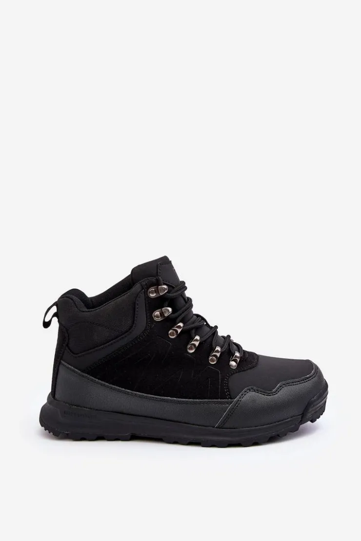 Damskie Big Star Shoes Damskie Ocieplane Buty Trekkingowe Czarne Big Star MM274481