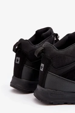 Damskie Big Star Shoes Damskie Ocieplane Buty Trekkingowe Czarne Big Star MM274481