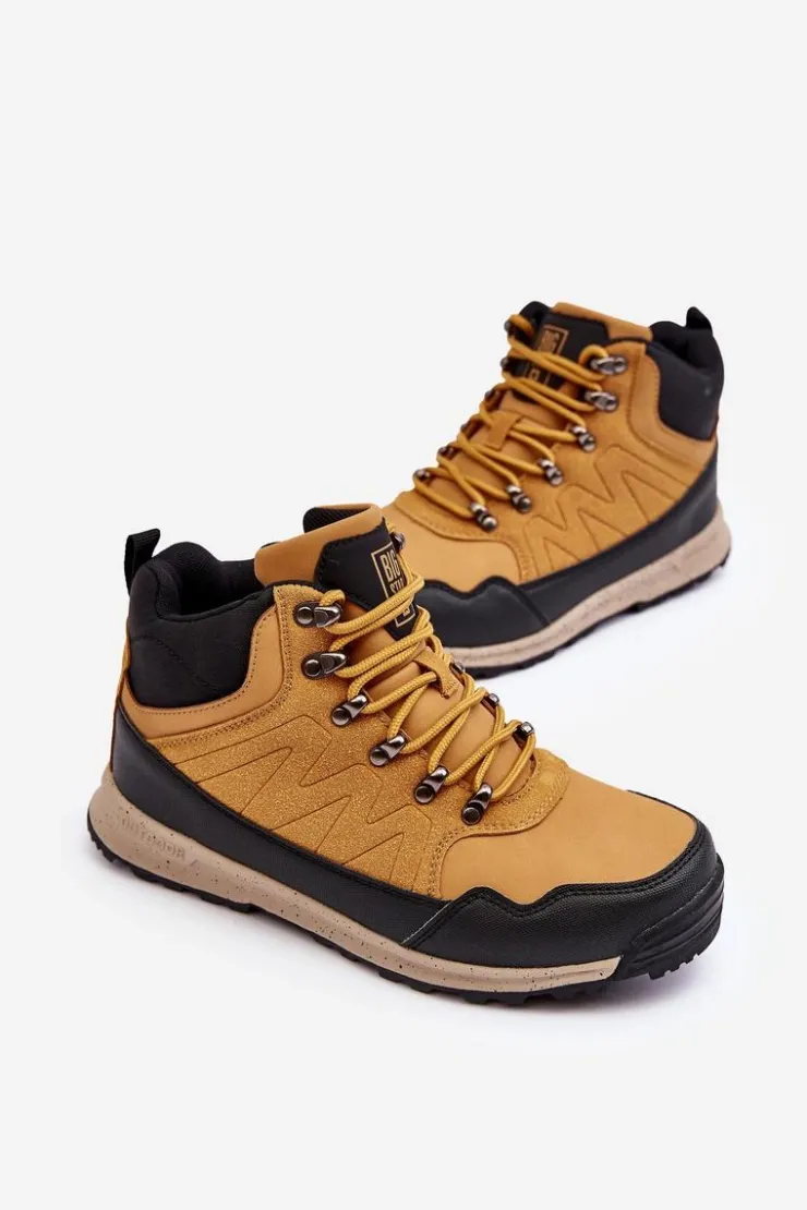 Big Star Shoes Trekkingowe Damskie|Damskie Trapery*Damskie Ocieplane Buty Trekkingowe Camel Big Star MM274479 Brązowy