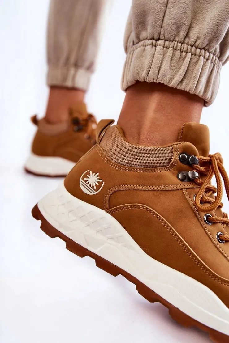 Best Boto Damskie Ocieplane Buty Trekkingowe Trapery Camel Otto