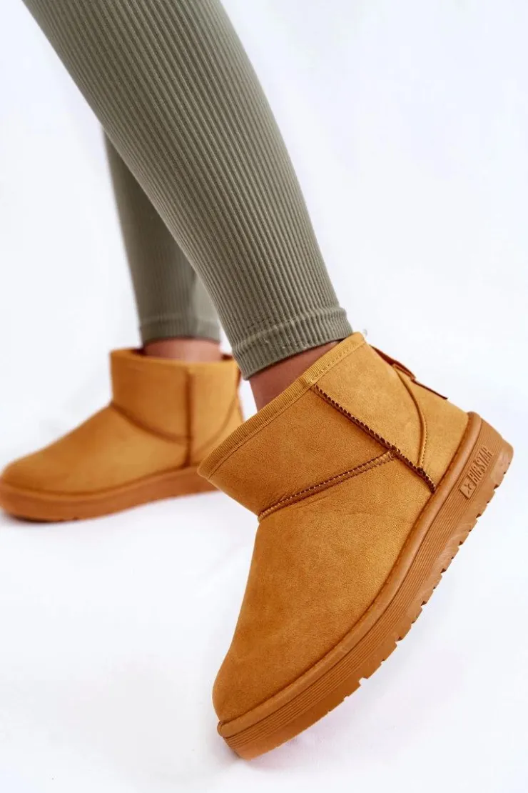 Big Star Shoes Śniegowce Damskie*Damskie Ocieplane Śniegowce Big Star KK274289 Brązowe Brązowy