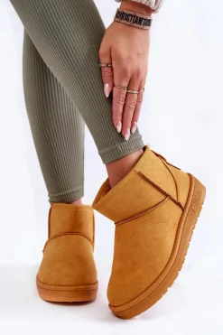 Big Star Shoes Śniegowce Damskie*Damskie Ocieplane Śniegowce Big Star KK274289 Brązowe Brązowy