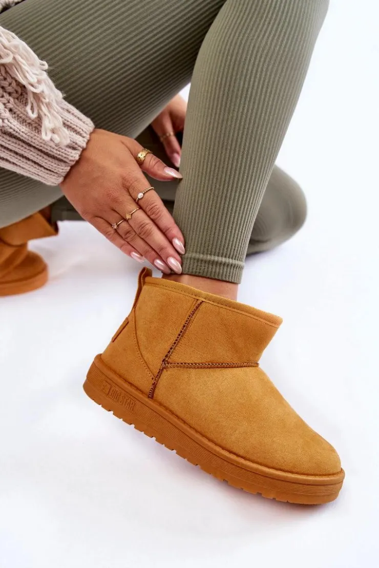 Big Star Shoes Śniegowce Damskie*Damskie Ocieplane Śniegowce Big Star KK274289 Brązowe Brązowy