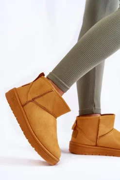 Big Star Shoes Śniegowce Damskie*Damskie Ocieplane Śniegowce Big Star KK274289 Brązowe Brązowy